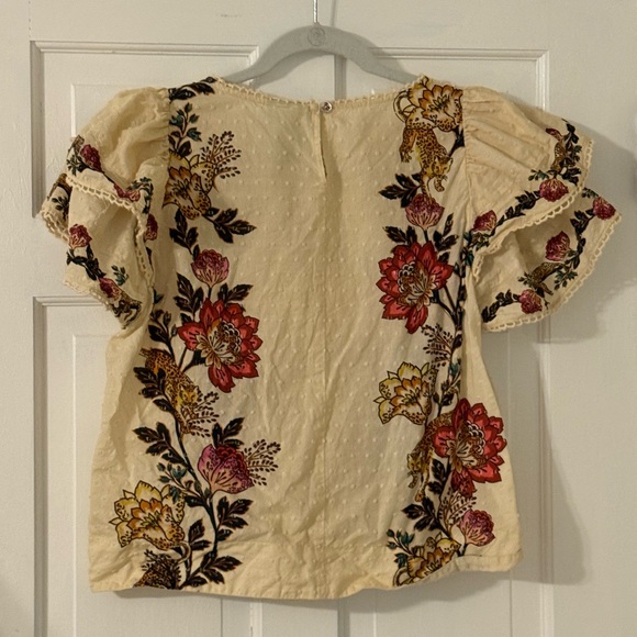 FARM Rio Floral Embroidered Blouse - Cream, Red, Yellow - Picture 2 of 2